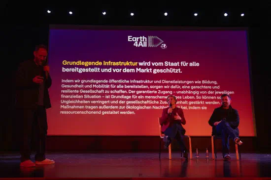Martin Oetting, Franziska Brantner und Lorenzo Fioramonti